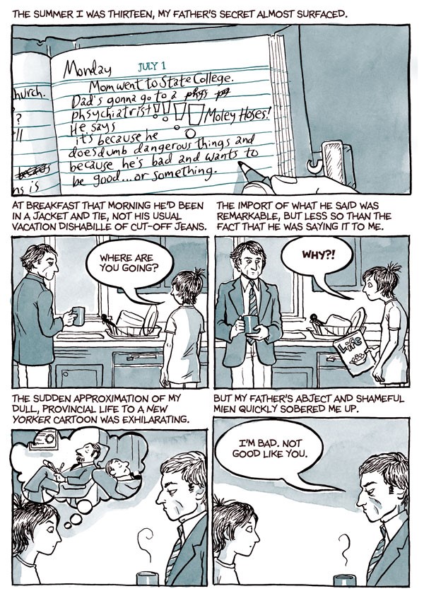 Fun Home comic page used as an example of importance